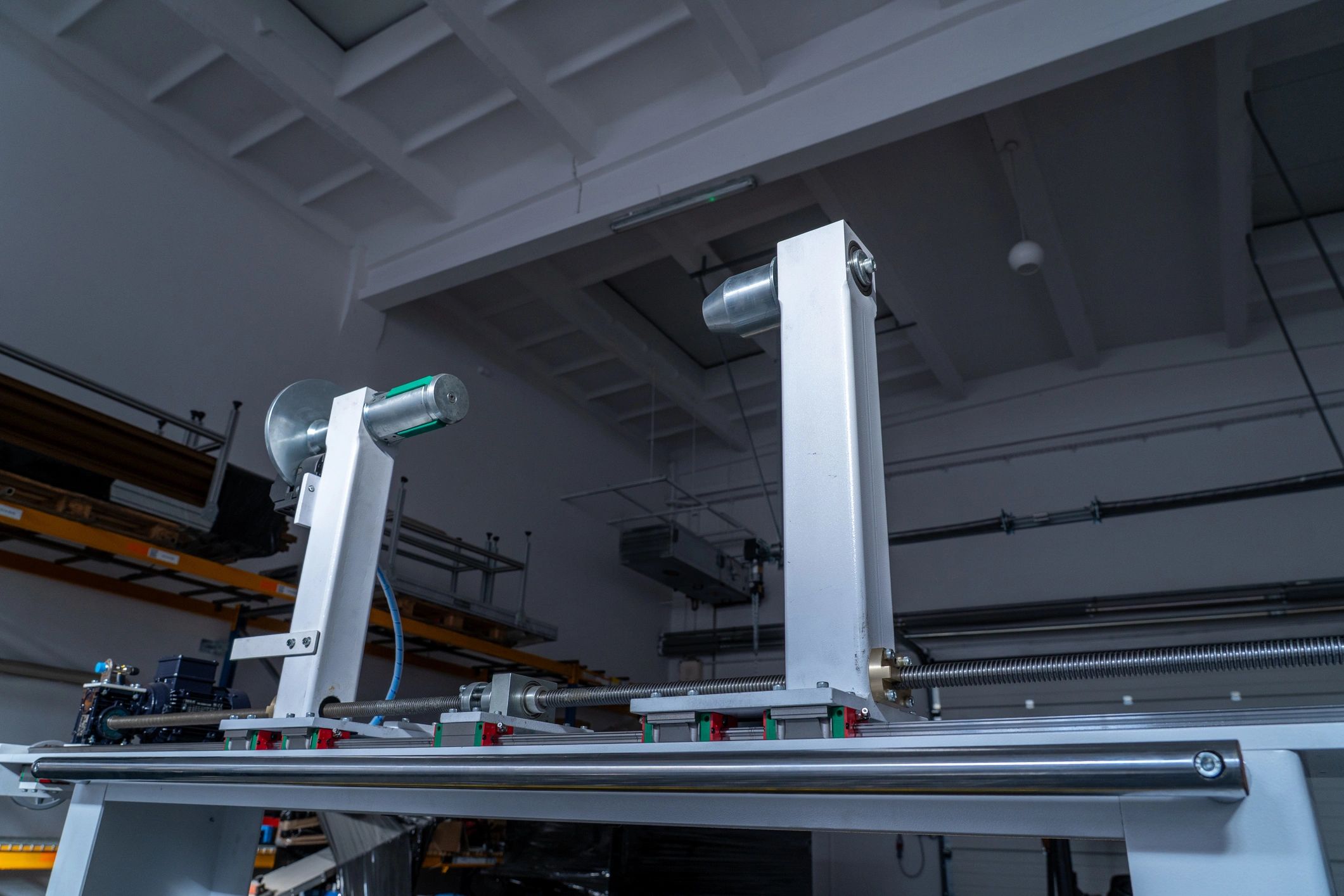 Industrial automation system representing warehouse robotics